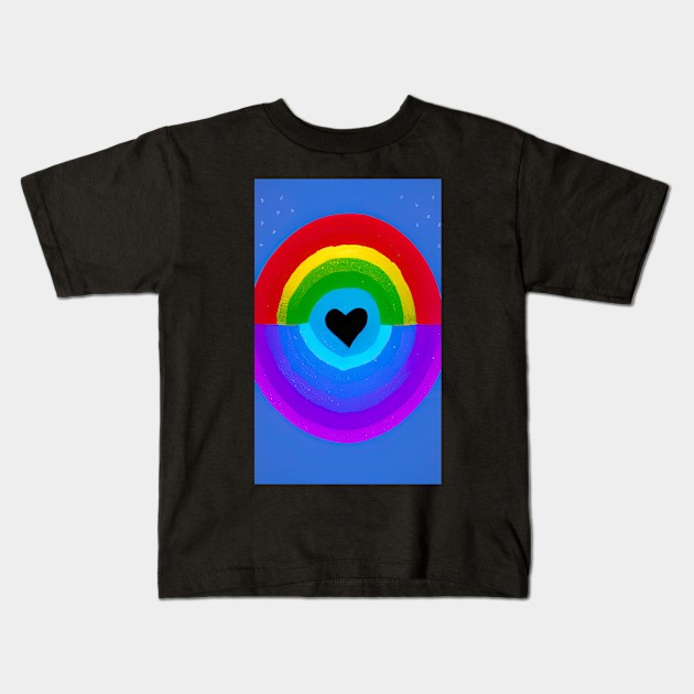 Rainbow Hearts 2 Kids T-Shirt by secretgardener